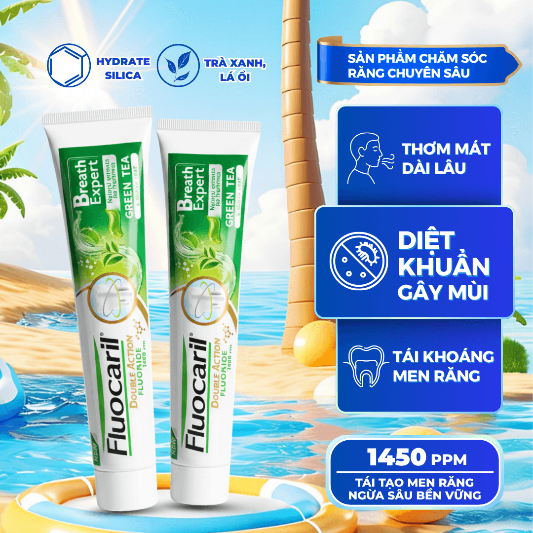 Kem đánh răng Fluocaril Breath Expert khử mùi
